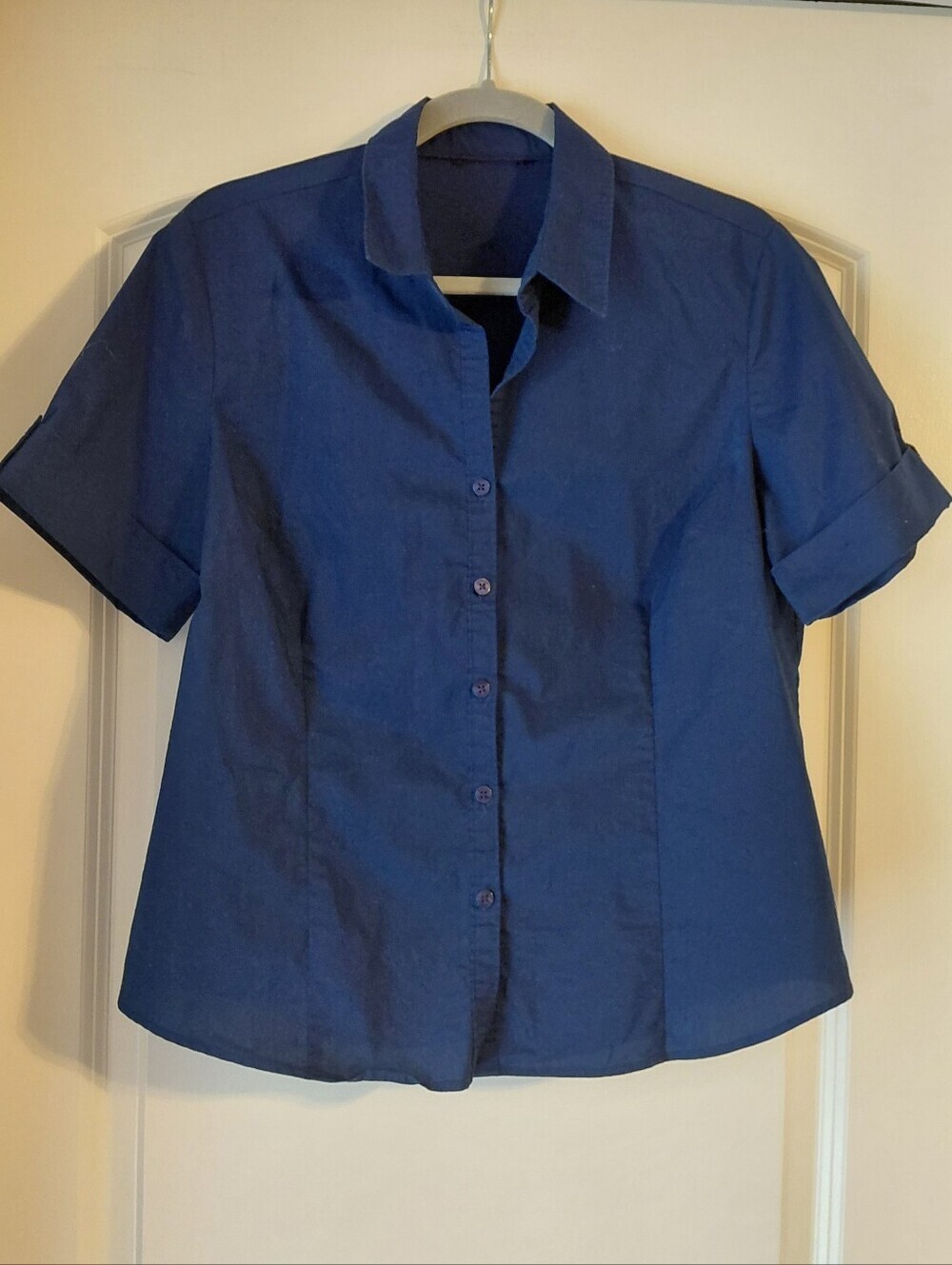 Navy Short Sleeve Button Down